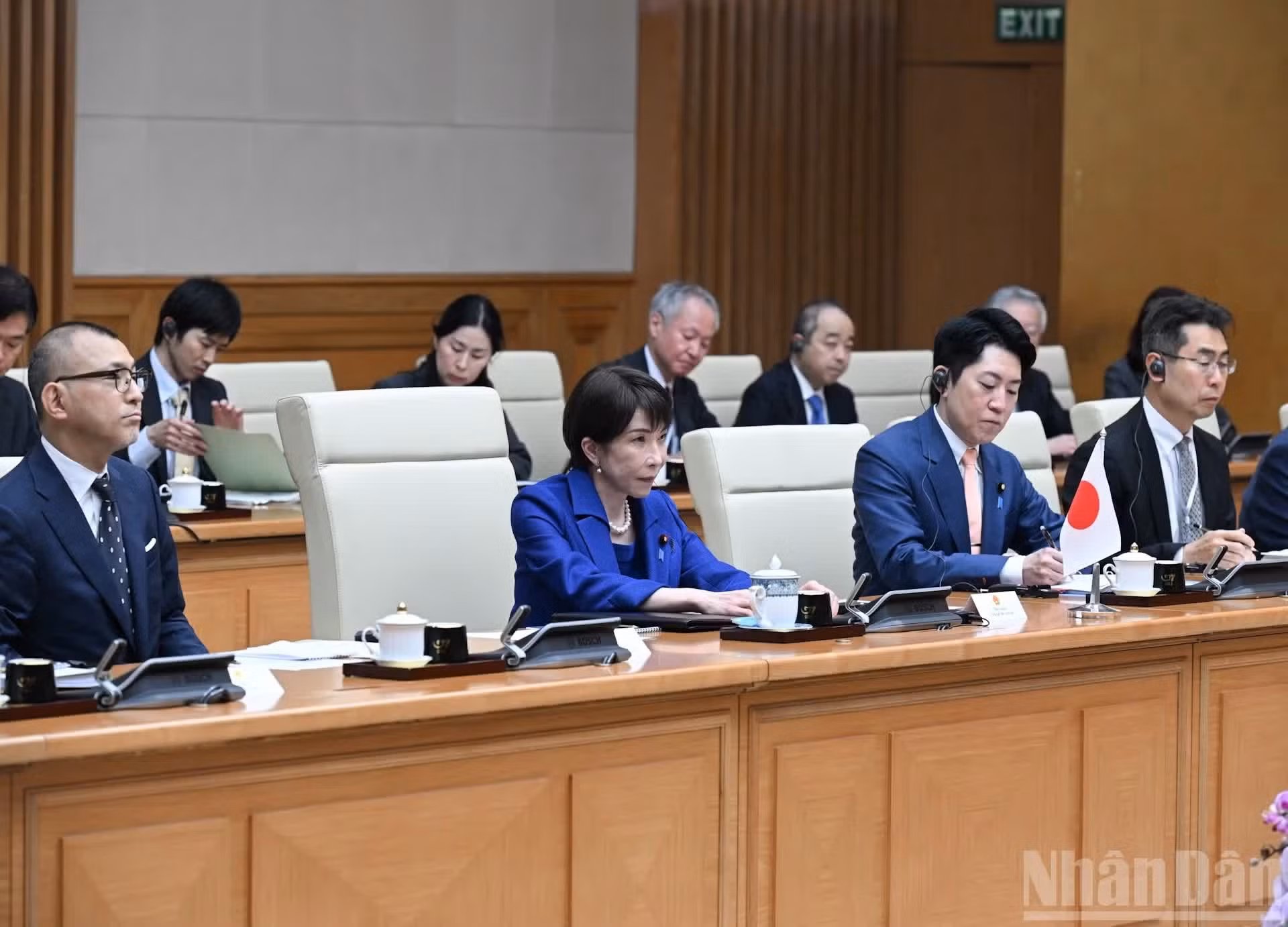 La delegación japonesa en el encuentro.