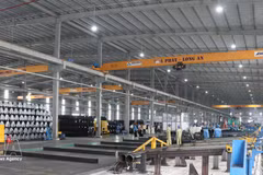 La planta de fabricación y comercialización de acero Hoa Phat Long An en la comuna de Long Cang, provincia de Tay Ninh. (Fuente: VNA)