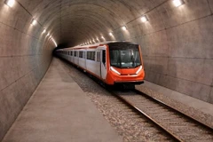 Una perspectiva de la línea de metro número 2 en el túnel. (Fuente: Junta de Gestión del Ferrocarril Urbano de Ciudad Ho Chi Minh/daibieunhandan.vn)