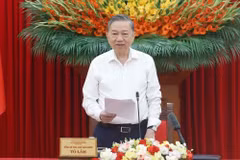 El secretario general del Partido Comunista y presidente de Vietnam, To Lam, habla en la reunión. (Foto: VNA)