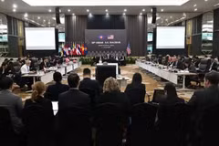 Vista del 38º Diálogo Asean-Estados Unidos. (Foto: VNA)