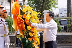 El presidente de la Asamblea Nacional de Vietnam, Tran Thanh Man, en el acto. (Foto: VNA)