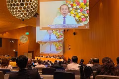 El ministro de Ciencia y Tecnología de Vietnam, Vu Hai Quan, habla en la 68ª Reunión Anual de la Asamblea General de la Organización Mundial de la Propiedad Intelectual (OMPI). (Foto: Misión permanente de Vietnam en Ginebra)