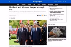 El diario Bangkok Post publica el artículo "Tailandia y Vietnam fortalecen sus relaciones estratégicas". (Foto: VNA)