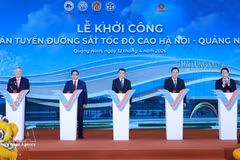 Vietnam inicia construcción de su primera línea ferroviaria de alta velocidad (Foto: VNA)