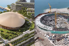 El Centro de Convenciones APEC y el Teatro Multifuncional avanzan a un ritmo acelerado (Foto: VNA)