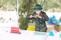 Realizan la tarea de digitalizar los registros en el cementerio de los mártires de Ham Rong. (Foto: VNA)