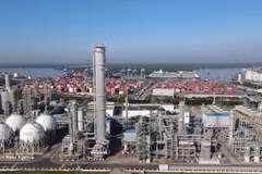 Vista de la planta química de Hyosung, un proyecto de inversión de Corea del Sur, ubicada en el barrio de Tan Phuoc, Ciudad Ho Chi Minh. (Foto: VNA)
