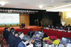 El secretario general del Partido Comunista de Vietnam, To Lam, habla en la reunión. (Foto: VNA)