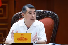 El primer ministro de Vietnam, Le Minh Hung, habla en la cita (Foto: VNA)