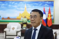 El jefe de la Comisión de Relaciones Exteriores del Comité Central del PPRL, Bounleua Phandanouvong. (Fuente: VNA)