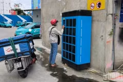 Un armario para el intercambio de baterías de motocicletas eléctricas en Ciudad Ho Chi Minh. (Fuente: Internet)