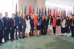 La delegación vietnamita (Fuente: VNA)