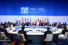 Sesión plenaria de la Cumbre conmemorativa del 35º aniversario de las relaciones Asean–Rusia. (Foto: VNA)