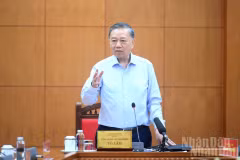 El secretario general del Partido Comunista y presidente de Vietnam, To Lam, en el evento. 