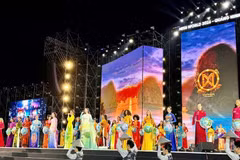En la ceremonia de apertura. 