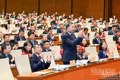 El secretario general del Partido Comunista y presidente de Vietnam, To Lam, asiste a la primera reunión extraordinaria de XVI Legislatura de Asamblea Nacional de Vietnam.