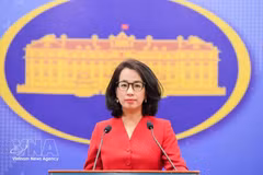 La portavoz del Ministerio de Relaciones Exteriores de Vietnam, Pham Thu Hang. (Foto: VNA)