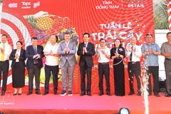 En la ceremonia de inauguración de la Semana de Frutas vietnamitas 2026. (Foto: VNA)
