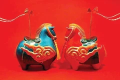 El “caballo de flor de albaricoque”, símbolo del arte vietnamita contemporáneo. (Foto: Nhan Dan)