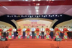 En la inauguración de la feria. 