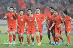 Jugadores vietnamitas en un partido. (Foto: VNA)