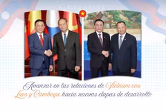 Avanzar en las relaciones de Vietnam con Laos y Camboya hacia nuevas etapas de desarrollo 