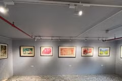 Las obras en la exposición.