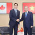 Con motivo de la XIX Cumbre de la Francofonía, el secretario general y presidente To Lam se reúne con el primer ministro canadiense, Justin Trudeau, en París, el 5 de octubre de 2024. (Foto: VNA)