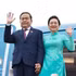 El presidente de la Asamblea Nacional de Vietnam, Tran Thanh Man, y su esposa. (Foto: VNA)