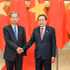 El presidente de la Asamblea Nacional de Vietnam, Tran Thanh Man (derecha), y el titular del Comité Permanente de la Asamblea Popular Nacional de China, Zhao Leji, se reúnen en Hanói, el 31 de agosto de 2025. (Foto: Nhan Dan)