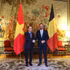 El ministro de Relaciones Exteriores de Vietnam, Le Hoai Trung, se reúne con el viceprimer ministro y titular de Relaciones Exteriores de Bélgica, Maxime Prévot. (Foto: Ministerio de Relaciones Exteriores de Vietnam)