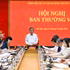 El integrante del Buró Político y miembro permanente del Secretariado del Comité Central del Partido Comunista de Vietnam, Tran Cam Tu, interviene en la reunión.
