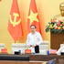 Tran Thanh Man, secretario del Comité del Partido Comunista de Vietnam en la Asamblea Nacional y presidente de esta entidad, interviene en la reunión.