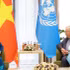 La vicepresidenta de Vietnam, Vo Thi Anh Xuan, y el secretario general de las Naciones Unidas (ONU), Antonio Guterres. (Fuente: VNA)