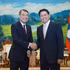 El primer ministro de Vietnam, Le Minh Hung, se reúne con el secretario general del Partido Popular Revolucionario de Laos y presidente del Estado, Thongloun Sisoulith. (Foto: VNA)