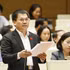 El diputado Duong Khac Mai habla en la sesión. (Foto: VNA)