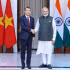 El primer ministro de Vietnam, Le Minh Hung, se reúne con su homólogo indio, Narendra Modi. (Fuente: VNA)