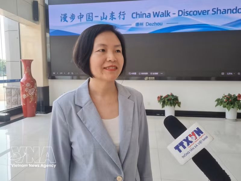 Tan Mingming, subdirectora de la Oficina de Asuntos Exteriores del Gobierno Popular de Dezhou. (Foto: VNA)