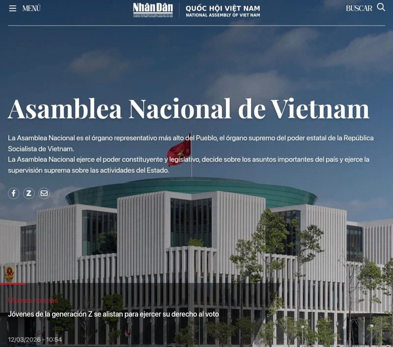 Nhan Dan lanza sección especial sobre Asamblea Nacional de Vietnam