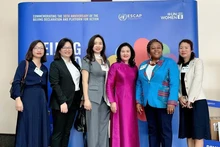 Las delegadas en el evento. (Foto: VNA)