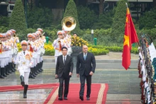 [Foto] Presidente vietnamita preside acto de bienvenida a su homólogo búlgaro