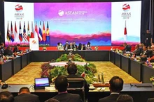 En la Reunión de Ministros de Relaciones Exteriores de la Asean y Japón. (Foto: VNA)