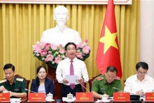 El subjefe de la Oficina Presidencial de Vietnam Pham Thanh Ha intervino en una rueda de prensa. (Foto: VNA)