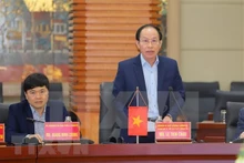 El secretario del Comité del Partido Comunista de Vietnam en Hai Phong, Le Tien Chau, habla en la cita. (Foto: VNA)
