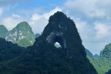 La belleza del monte Mat Than, un paisaje natural peculiar en la provincia norvietnamita de Cao Bang. (Fuente: VNA)