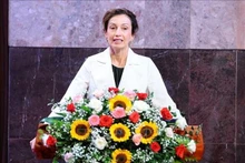 La directora general de la Unesco, Audrey Azoulay, interviene en la ceremonia. (Fotografía: VNA)