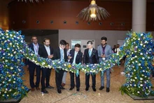Durante la ceremonia de apertura de la línea directa entre Hanói-Ciudad Ho Chi Minh y Mumbai. (Foto: VNA)