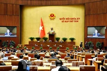 Los diputados de la Asamblea Nacional (AN) de Vietnam de la XV Legislatura evalúan la situación de la ejecución del presupuesto estatal para 2024. (Foto: VNA)