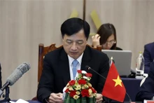El viceministro vietnamita de Seguridad Pública Nguyen Duy Ngoc interviene en la VIII Reunión Ministerial de Asean sobre Drogas (AMMD8), efectuada en Laos. (Foto: VNA)